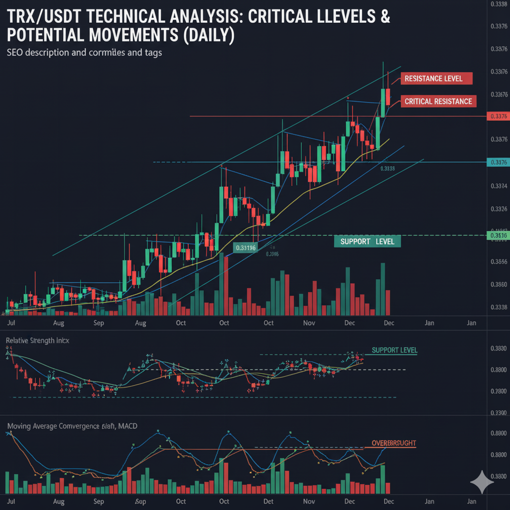 TRX/USDT Technical Analysis: Support and Resistance Levels, Critical Levels
